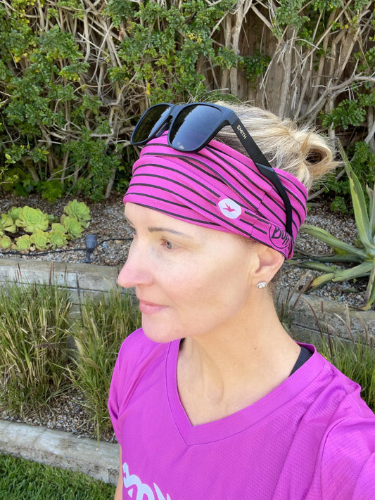 Pink with Black Stripe BUFF